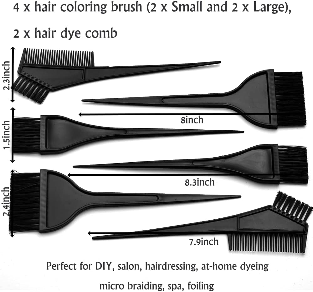 Hair Dye Coloring DIY Beauty Salon Tool Kit 20Pieces Hair Tinting Bowl, Dye Brush, Ear Cover, Gloves for DIY Salon Hair Dye Tools Hair Coloring Bleaching Hair Dryers Hair Dye Tools